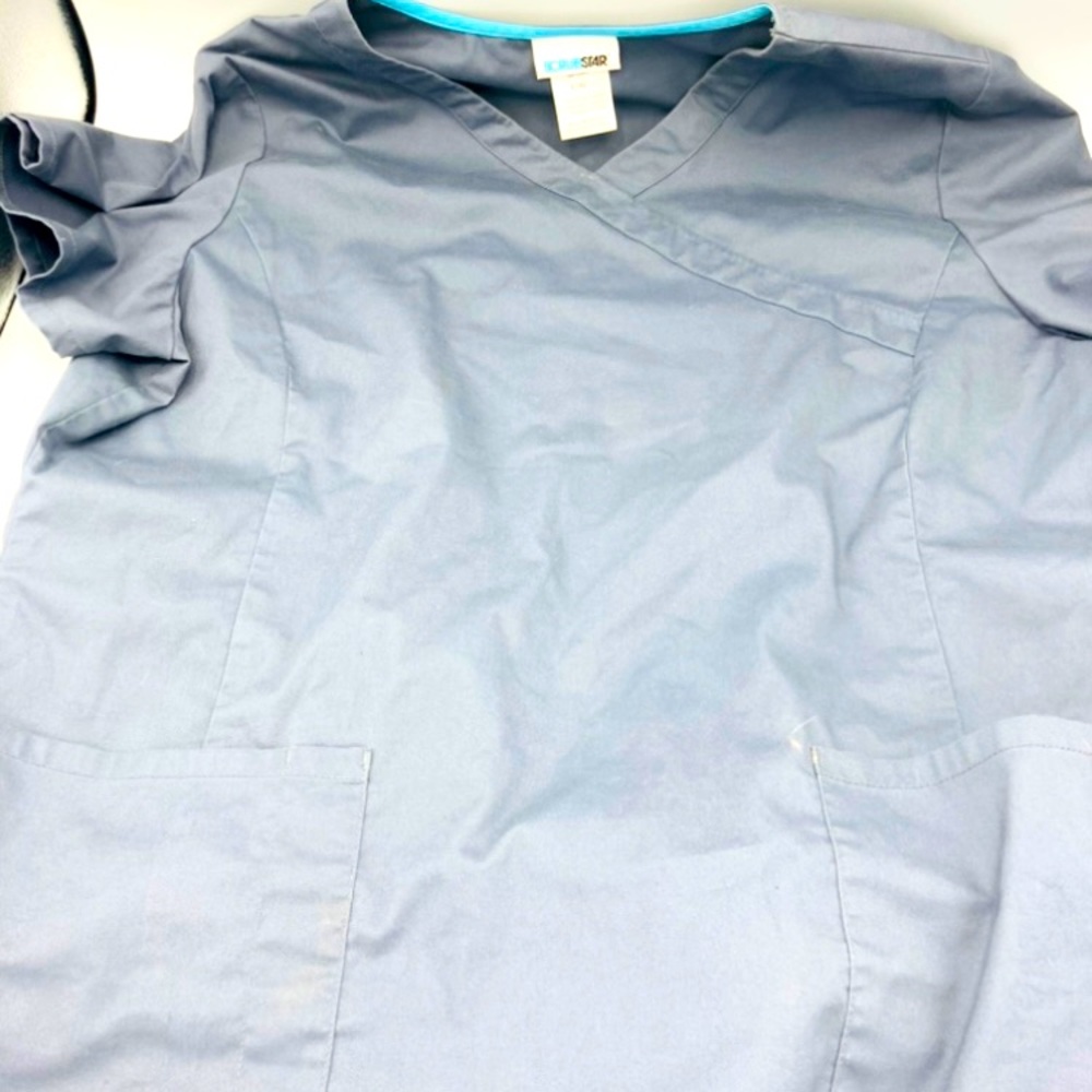 Large grey scrub top